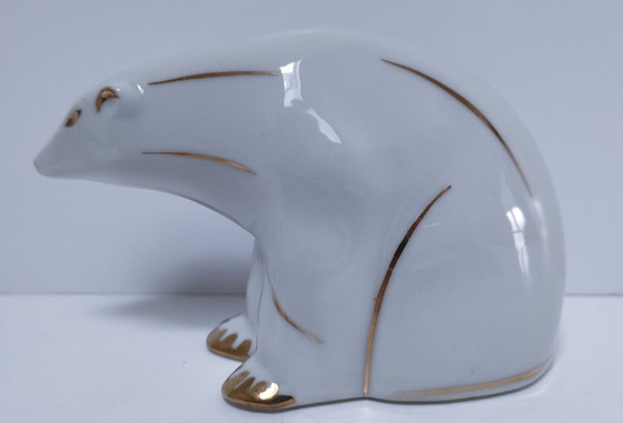 Image 1 of Art Deco polar bear Limoges porcelain