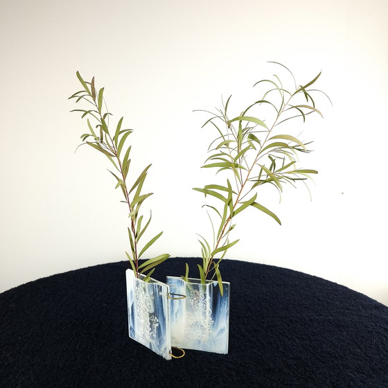 Image 1 of Vintage vaasjes brutalist jaren 70 Deens design