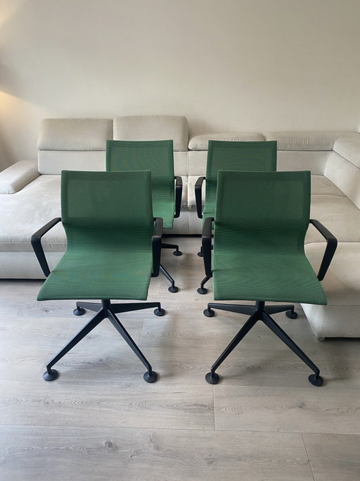 Lot de 4 Chaises Design Vitra Physix Vert
