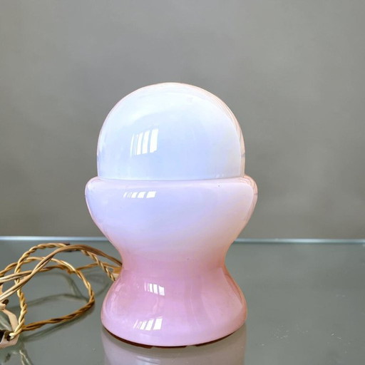 Space Age Pink Opaline Glass Accent Table Lamp, 1960s – tafellampen