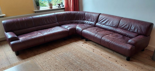 Vintage leather corner sofa De Sede DS18
