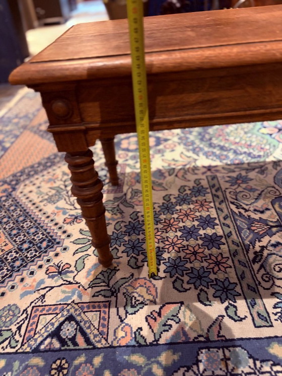 Image 1 of Table basse/banc caractéristique en chêne massif de style néo-Renaissance