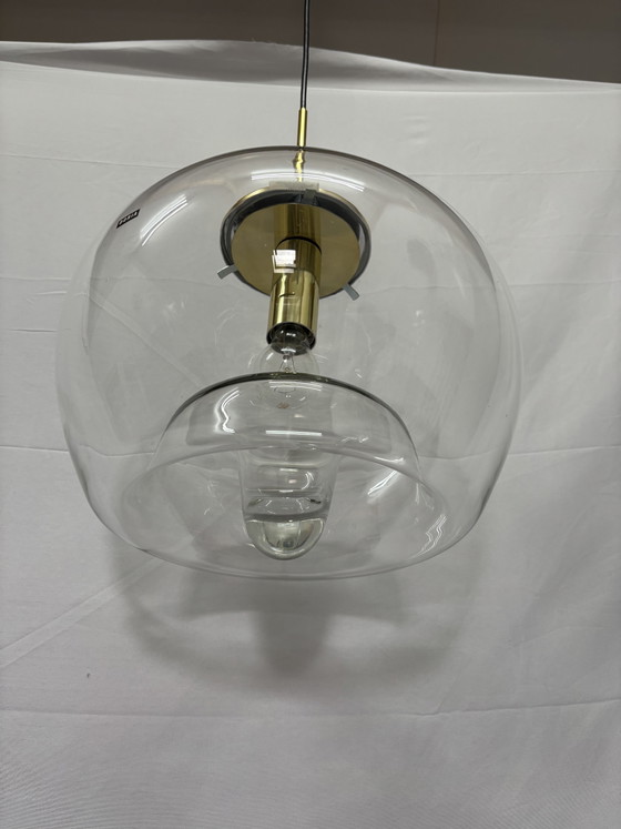 Vintage Doria Leuchten glass pendant lamp Space Age Mid-Century (photo 5 of 13)