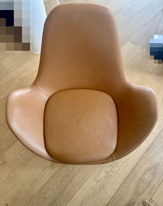Image 1 of 1 fauteuil pivotant en cuir design Ghost bas