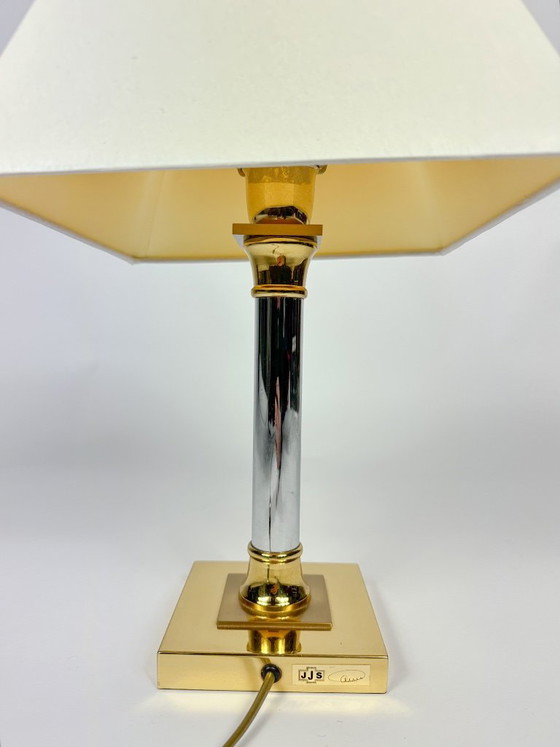 Lampada da tavolo vintage Le Dauphin, Lampade da tavolo, Tessile, Cromo, Crema (foto 5 di 9)
