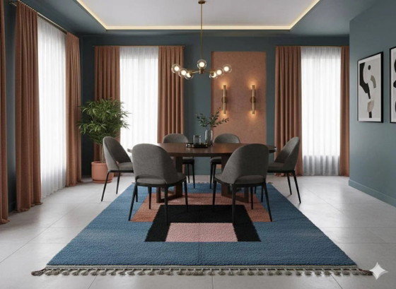 Handwoven Moroccan rug, natural wool, 250cm x 150cm, elegant decoration. – Rugs & carpets (photo 3 of 7)