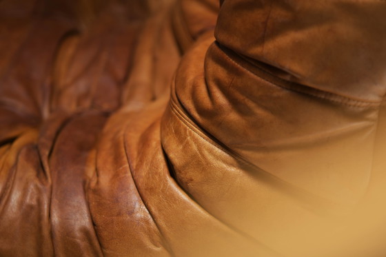 Image 1 of Perfect Rich Patinated Togo in Original Natural Leather by Michel Ducaroy - Ligne Roset