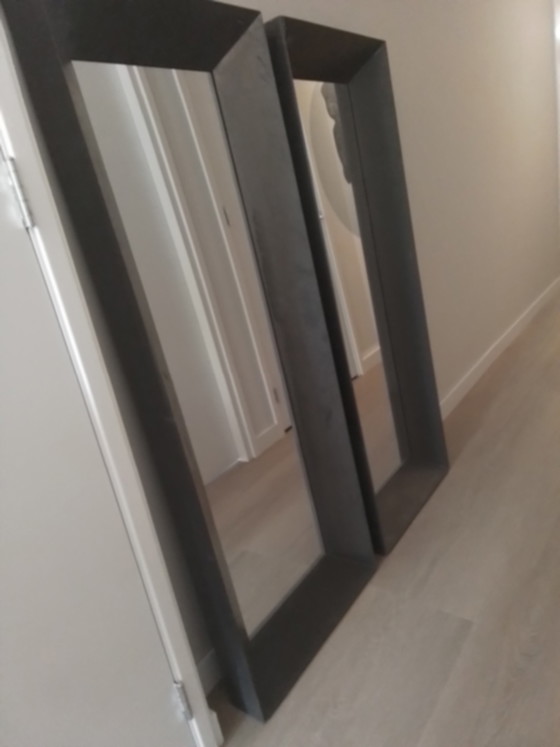 Twwe spiegels met loden lijst – Metal, Glass (photo 5 of 6)