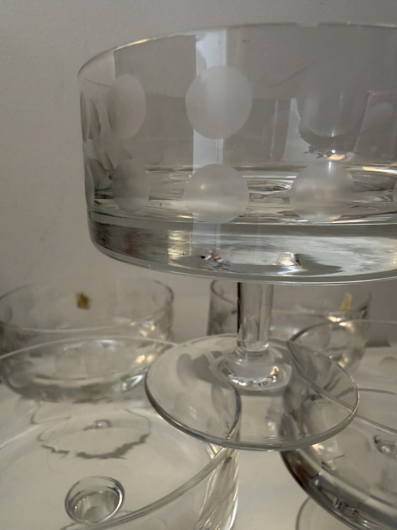 Image 1 of Set aus 6 Kristall-Coupégläsern Iris