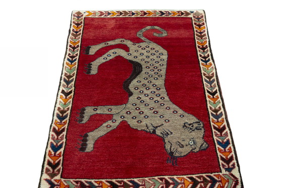 Image 1 of Hand-knotted Gabbeh nomadic rug - 125 x 86 cm - tiger motif