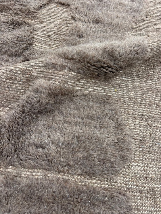 Image 1 of Moroccan Rug Handmade Wool Rug Beni Ouarain Style Large Area Rug Neutral Berber Rug Minimalist Boho Rug