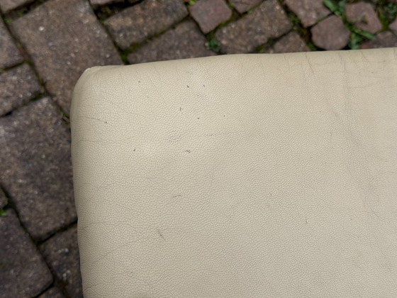 Image 1 of Vintage Ikea Malung armchair & footstool, 1999, cream white, 90s design