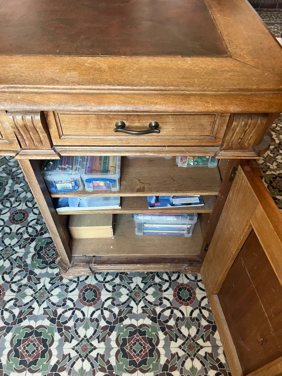 Image 1 of Hervorragender 2-seitiger antiker Schreibtisch