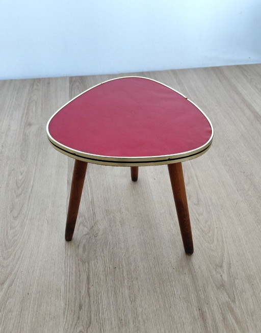 Fifties side table with red top