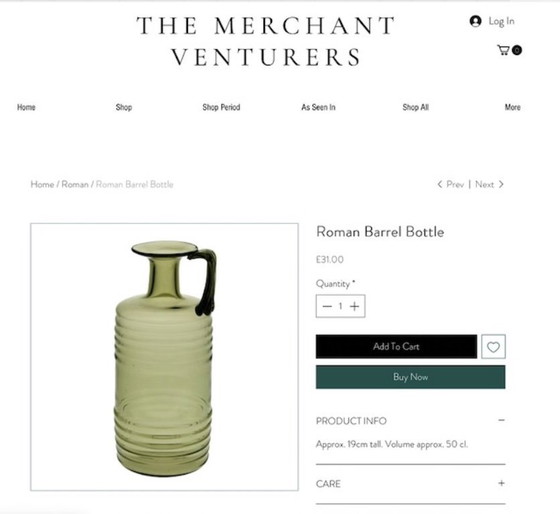 Image 1 of Römische Glasflasche