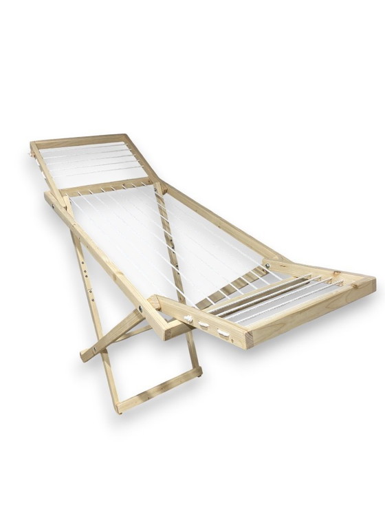 Image 1 of Wooden Clothes Airer, Laundry Drying Rack - Rustic Furniture, Foldable Horse