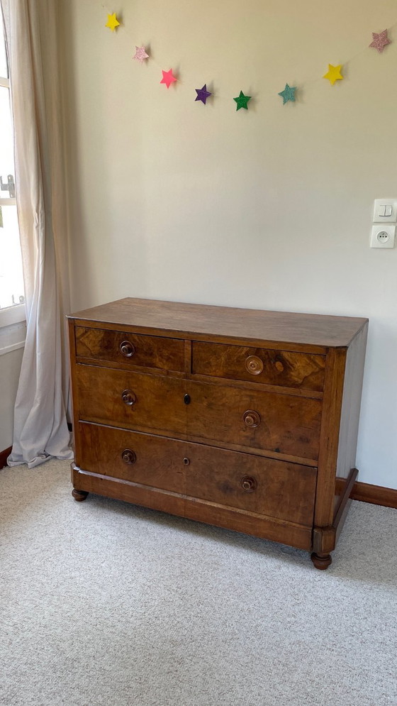 Image 1 of COMMODE Ancienne NOYER et Bois Massif