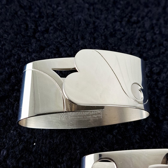 Image 1 of 5 anelli per tovaglioli vintage in acciaio inox WMF Cromargan art deco