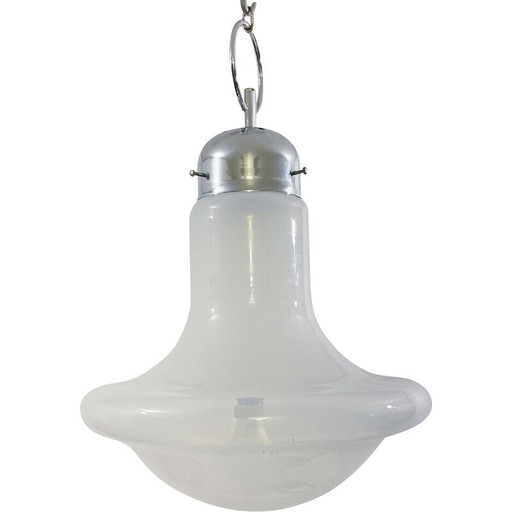 Mid Century Glas-Pendelleuchte, Italien 1960er Jahre