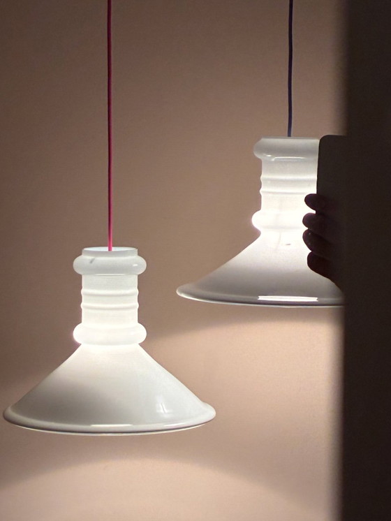 Image 1 of 1x Sidse Werner Apoteker Pendelleuchte Holmegaard Glas für Royal Copenhagen