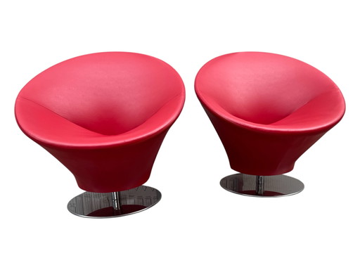 2 x fauteuils design pivotants