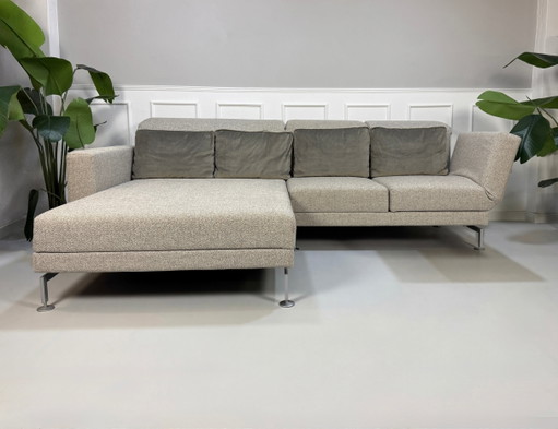 Brühl Moule Ecksofa Stoff Sofa Grau Couch Schlaffunktion
