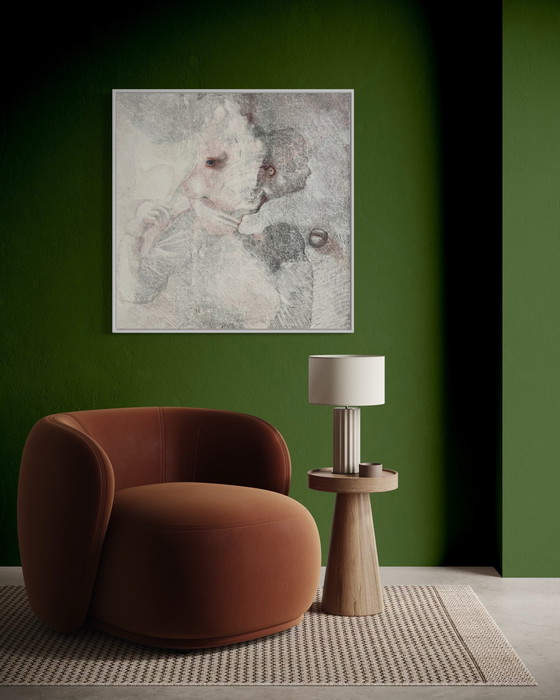 Image 1 of Robert Detheux - Pittura onirica surrealista - La folle à la mouche - 1978