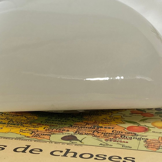 Antique square wall/ceiling light in white opaline glass, 20 cm (photo 4 of 8)