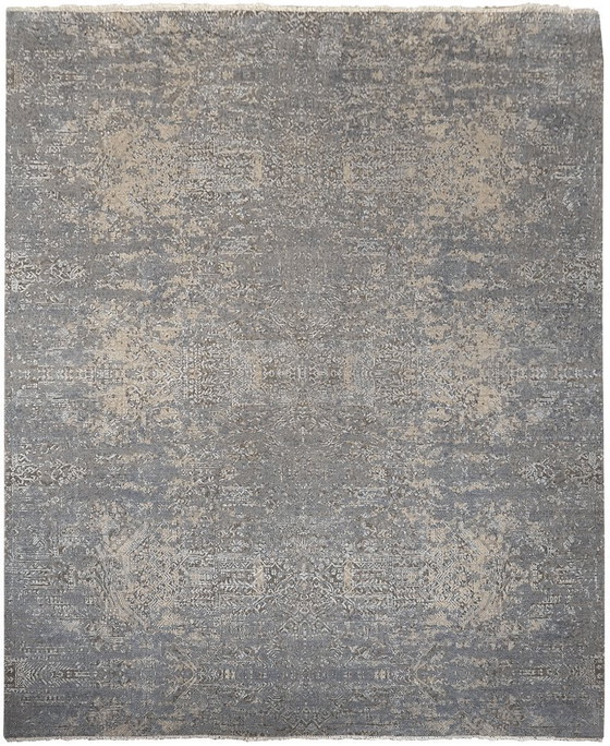 Image 1 of Avant Garde Mural Grey/ Blue Design 4364