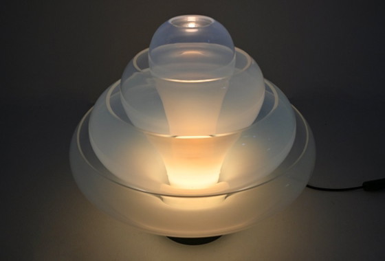 Image 1 of Lampada da tavolo LT305 Lotus di Carlo Nason per Mazzega, anni '60
