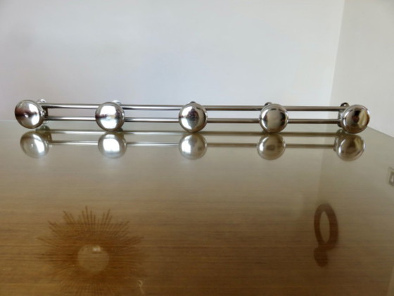 Appendiabiti in Metallo Cromato, Vintage, 5 Ganci, Anni '80 – Chrome (photo 8 of 15)