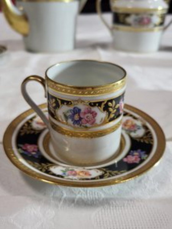 Image 1 of Ancienne Manufacture Royale de Limoges Porcelain and Gold Tableware France 1980 Set of 75