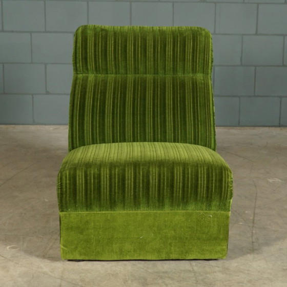 Vintage modular seating group - green velvet - 1960s – Modular sofas, Textile (photo 5 of 19)