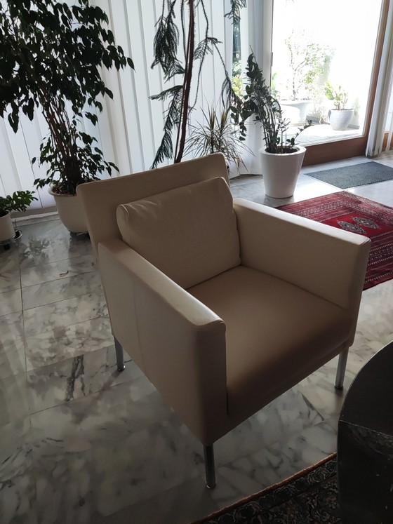 Collection Walter Knoll : Canapé Jason 390 + 2 fauteuils Jason 391 – Leather, Metal (photo 3 of 5)