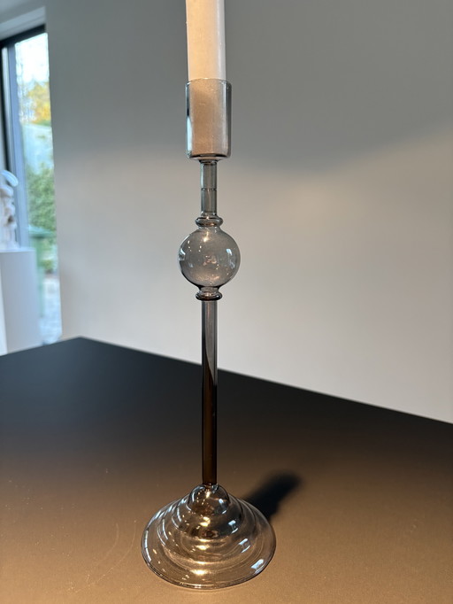 Candeliere in vetro, altezza 30 cm