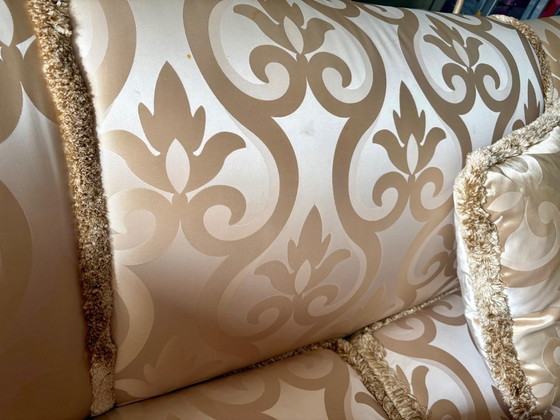 Luxury Zanaboni Pantheon Sofa Hendcraft Made In Italy – 3-5 seaters, Textile, Brass (photo 14 of 21)