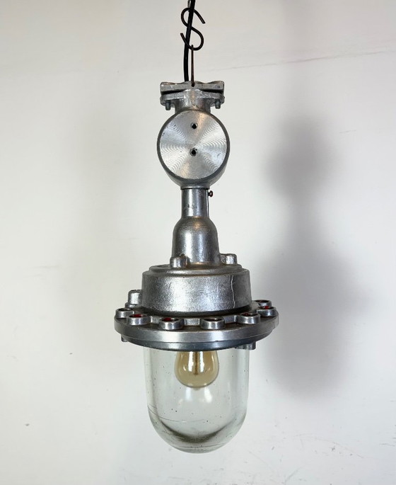 Image 1 of Lampada a sospensione industriale sovietica in alluminio, anni '60