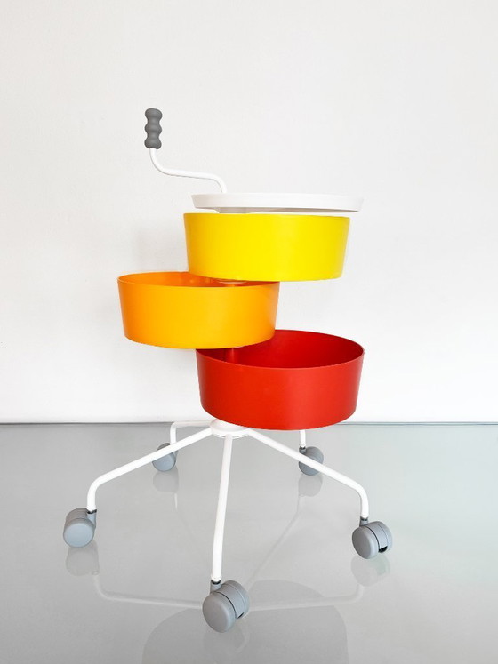 Image 1 of Vintage IKEA Klyftig Kleurrijke Trolley Bjizettafel