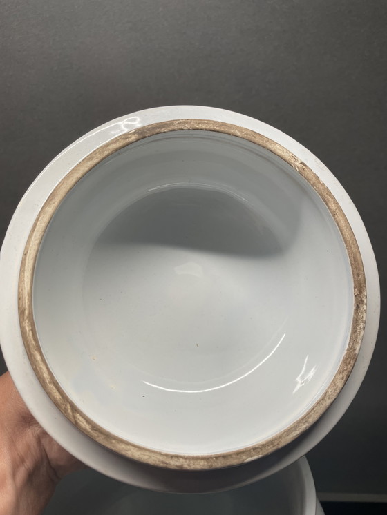 Image 1 of Delft blue apothecary jar with lid