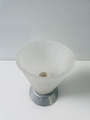 Vintage IKEA T9715 wall lamp ribbed glass aluminium