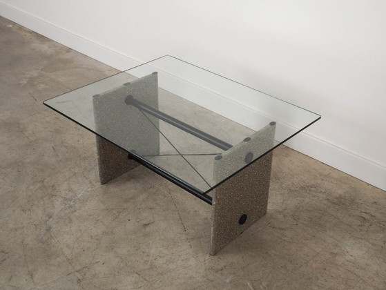 Image 1 of Glazen salontafel, Italiaans design, jaren 60, gemaakt in Italië.