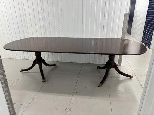Antieke mahoniehouten coulissentafel