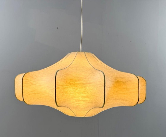Image 1 of Mid-century Cocoon pendant lamp by Friedel Wauer for Goldkant Leuchten, Germany, 1970s.