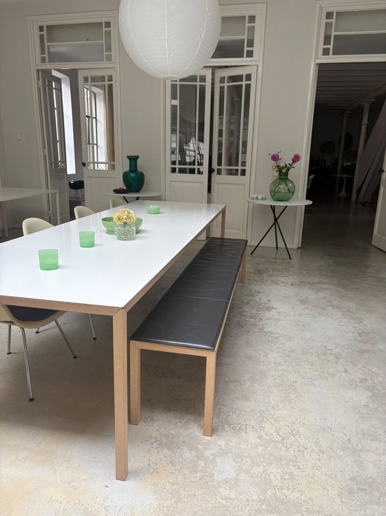 Tavolo Slim+ e panca Slim Plus abbinata di Bertjan Pot per Arco – Tavoli da pranzo, Legno (photo 2 of 13)