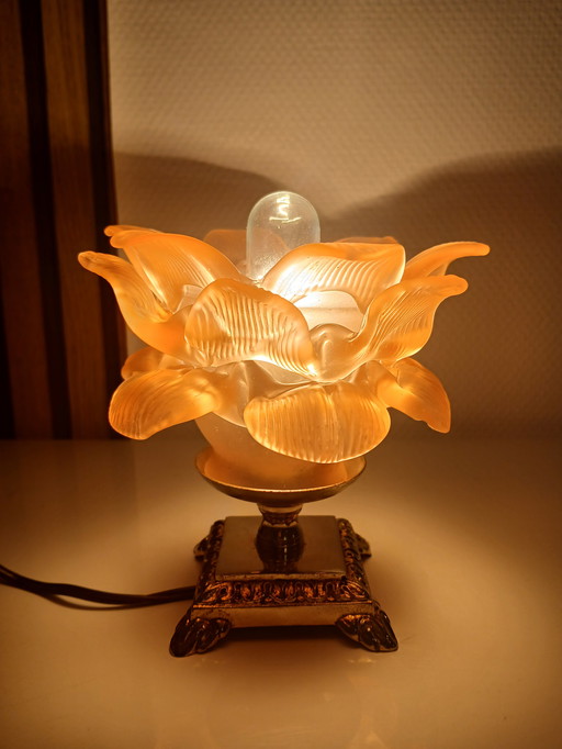 Lampe tulipe ancienne ,hauteur  13cm
