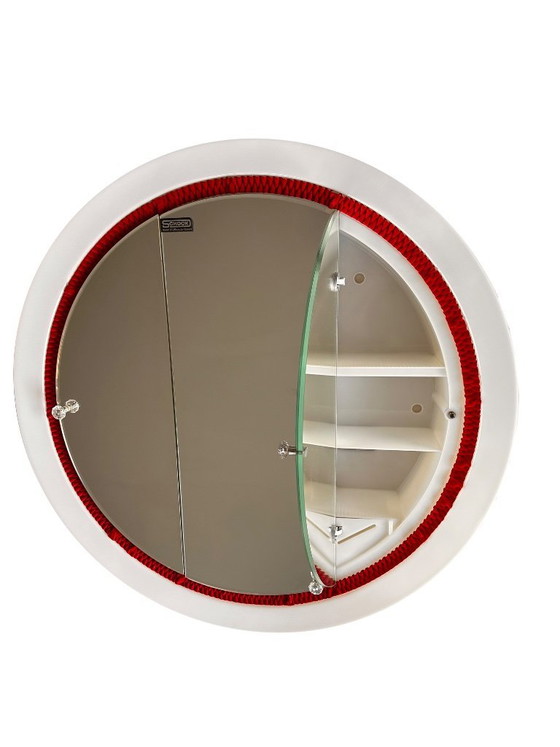 Image 1 of Shock Modell 012 Beauty Queen Spiegelschrank mit Samtbezug und beleuchtetem Rand