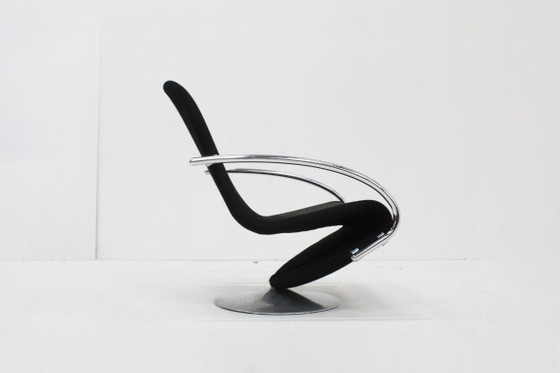 Image 1 of Fauteuil lounge vintage 1-2-3 chromé de Verner Panton, années 1970