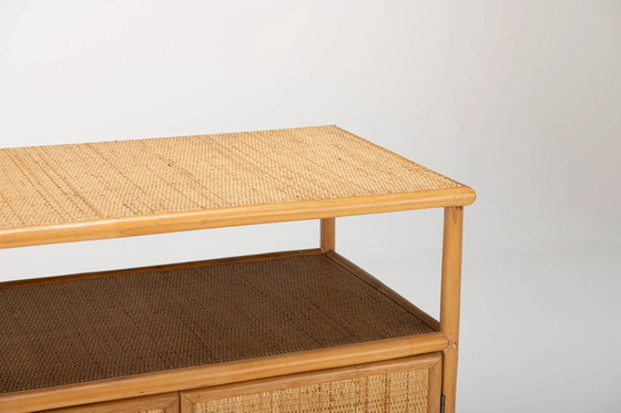 Bamboo cabinet sideboard – Storage cabinet, Rattan, Vintage (photo 7 of 9)