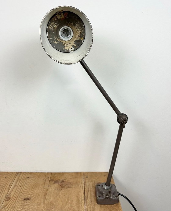 Image 1 of Brown Industrial Workshop Table Lamp, 1960s