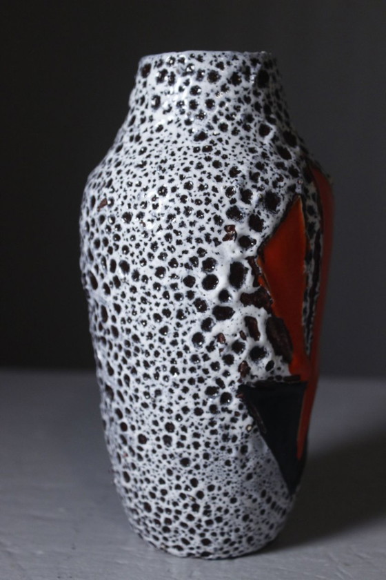 Dominique Marino Dit Le Vaucour À Vallauris - Lava Abstract Decor Vase 1950s – Ceramic (photo 3 of 7)